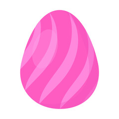 Colorful easter egg isolated on white background