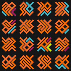 Asemic Glyph writing hieroglyph imitation abstract illustration