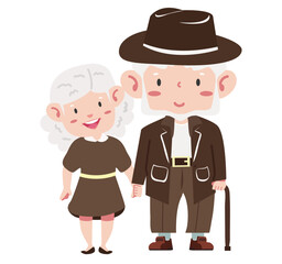 Happy couple  promise flat design