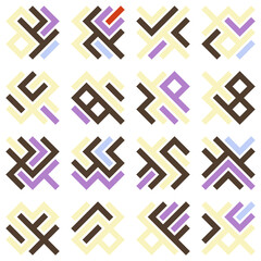 Asemic Glyph writing hieroglyph imitation abstract illustration