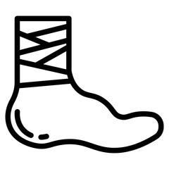 foot bandage line 