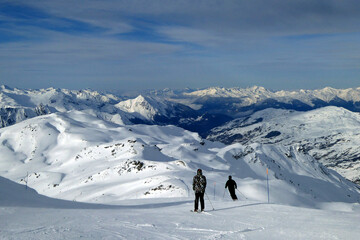 Fototapeta na wymiar Les Menuires Three Valleys French Alps France