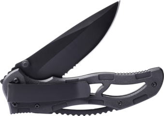 Tactical folding knife with pocket clip