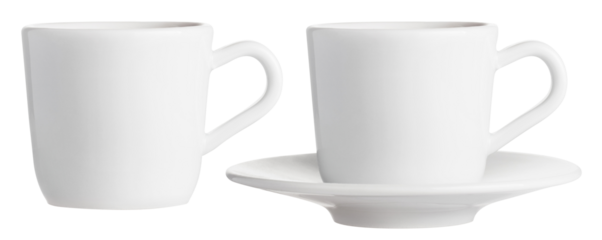 Coffee or tea cups cut out