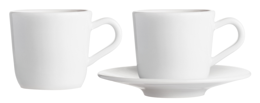 Coffee or tea cups cut out