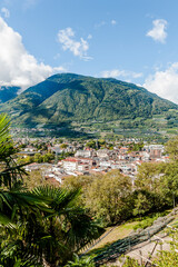 Meran, Altstadt, Tappeinerweg, Spazierweg, Panoramaweg, Promenade, Vinschgau, Etschtal, Aussichtspunkt, Südtirol, Sommer, Herbst, Italien