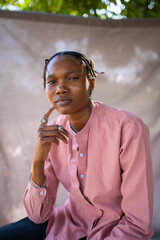 Portrait of a queer masculine black woman