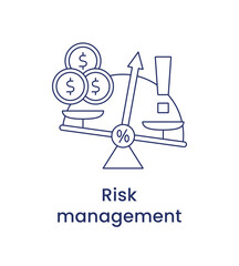 Risk management icon, ESG Governance concept. Vector illustration isolated on a white background.