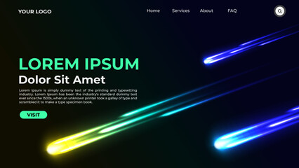 galaxy in space landing page theme for business © pen of god studio