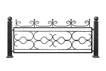  Wrought-iron railings, fence.