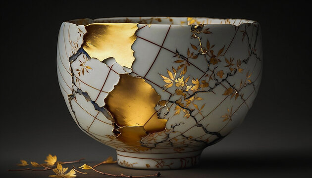 Antique Japanese Kintsugi Bowl