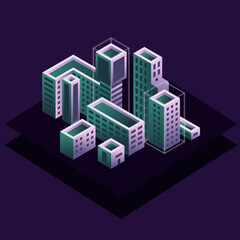 Fototapeta premium City isometric