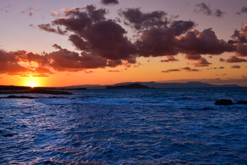 Fototapeta na wymiar Sonnenuntergang in Chania, Kreta (Griechenland)