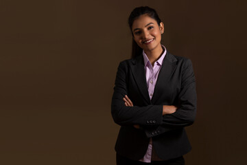 Portrait of a businesswoman looking at camera