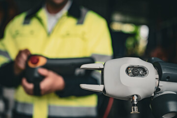 Engineer training skills with the new robotics machine in Factory