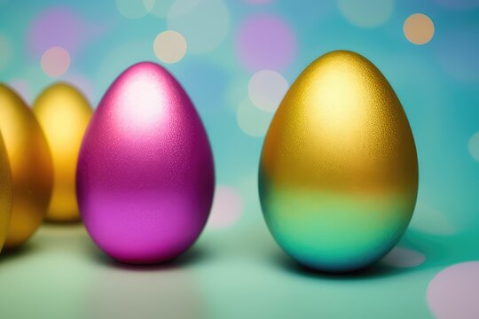 High-Resolution Image of Colorful Easter Eggs Background, Perfect for Adding a Festive Touch to any Design Project	