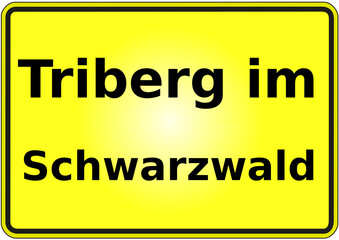 Stadteingangsschild Deutschland Stadt Triberg im Schwarzwald