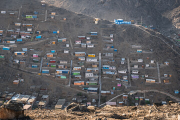 Shanty Towns in The Surroundings of Lima City Proper Where New migrants settle in shacks after migrating from rural Peru