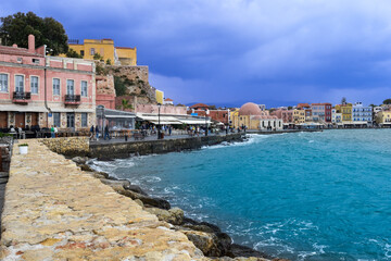Fototapeta na wymiar Alter venezianischer Hafen von Chania, Kreta