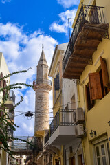Minaret der Ahmet Ağa Moschee in Chania, Kreta (Griechenland) 