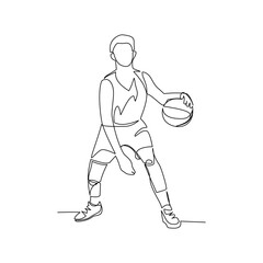 Vector illustration of basketball plyer