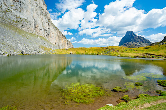 Pyrenees mountain. Lake Ayous Casterau, France