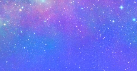 ネオンカラーが鮮やかな星空 イラストレーション背景素材 © AMONT