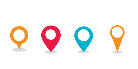 location point simple shapes icon vector set. vector eps 10