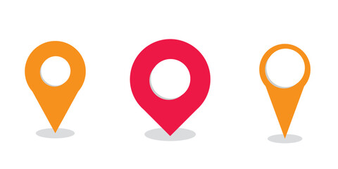 location point simple shapes icon vector set. vector eps 10