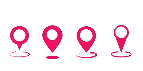 location point simple shapes icon vector set. vector eps 10