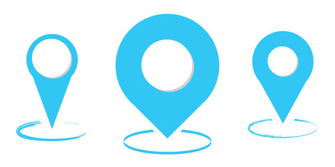 location point simple shapes icon vector set. vector eps 10