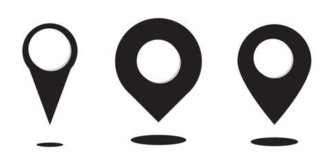 location point simple shapes icon vector set. vector eps 10