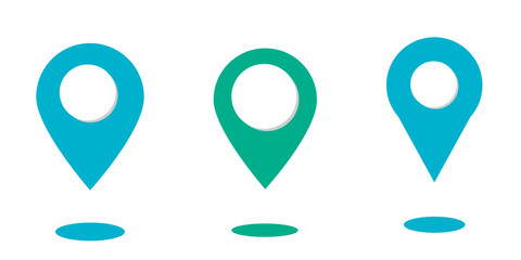 location point simple shapes icon vector set. vector eps 10