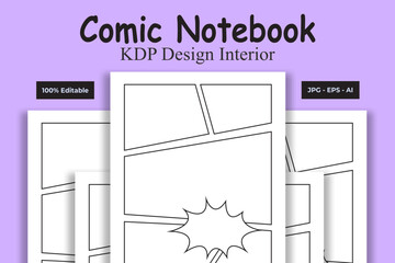 Comic Notebook KDP Interior Template