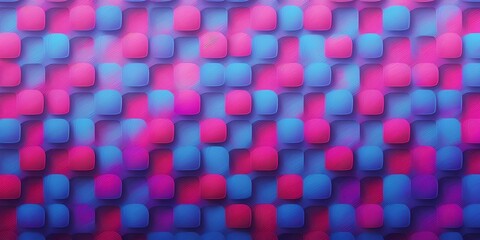 Blue to purple and pink gradient 3D squares abstract background with relief shadows and directional light, generative ai