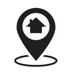 location point simple shapes vector icon.