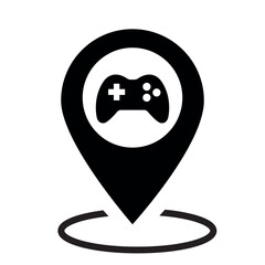 location point simple shapes vector icon.