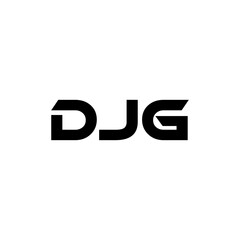 DJG letter logo design with white background in illustrator, vector logo modern alphabet font overlap style. calligraphy designs for logo, Poster, Invitation, etc.
