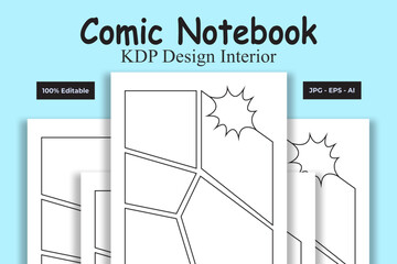 Low or No Content Book Comic Notebook KDP Interior