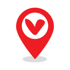 location point simple shapes vector icon.