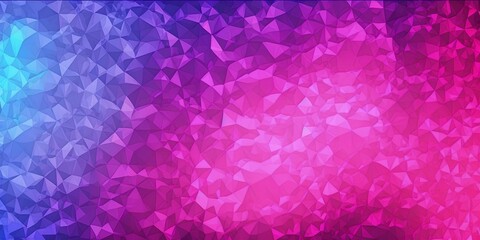 Blue to purple and pink gradient abstract polygons background, generative ai