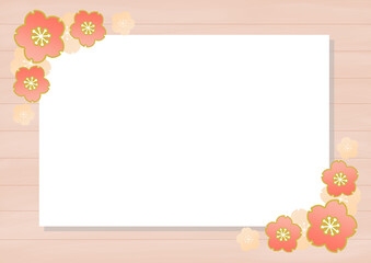 木目の背景素材　春　お正月　ひな祭り　卒業