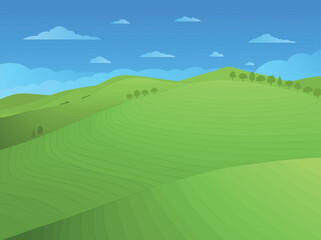 Hill background landscape vector illustration