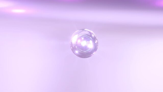 3D animation Liquid serum is made from the components of Macro Shots. Essentials for serum design in cosmetics. Beautiful macro photo of a variety of water bubbles.