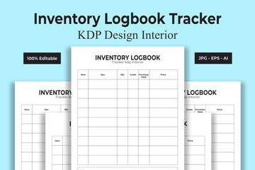 Inventory Logbook Tracker KDP Interior
