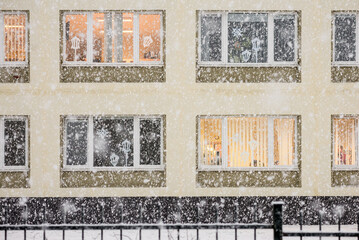 Snowstorm on windows