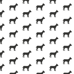 silueta de perro