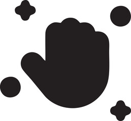 Fototapeta na wymiar Hand icon symbol in black vector image , illustration of the human finger. EPS 10