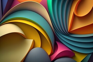 Colorful abstract background, geometric, generative ai