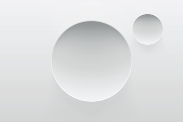 circles with light and shadow on white
